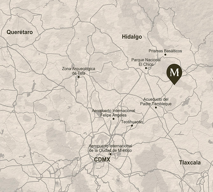 Mapa de ubicación Mundo Charro